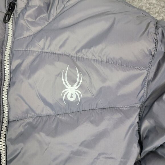 Spyder Big Boys Nexus Boy Size XL 18-20 Gray Puffer Full Zipper Jacket - Picture 5 of 12